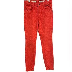 Pilcro and The Letterpress High Rise Floral Print Skinny Jeans Size 27